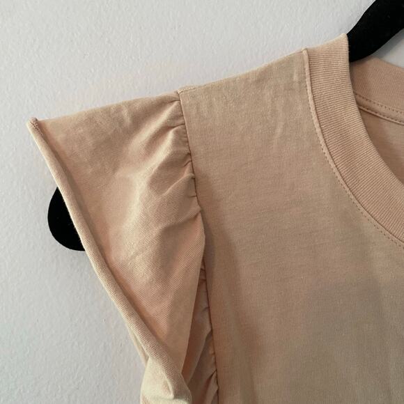 NWT Wilfred Women's size Medium Light Pink Agathe T-Shirt Ruffle 100% Cotton - Picture 3 of 10